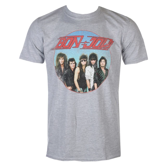 T-shirt Metal Men's Bon Jovi - HEAVY WASH - PLASTIC HEAD