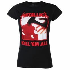 Women's T-shirt METALLICA - KILL EM ALL TRACKS - BLACK - PLASTIC HEAD