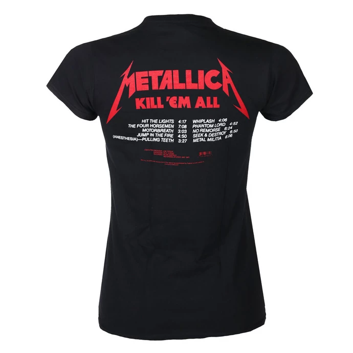 Women's T-shirt METALLICA - KILL EM ALL TRACKS - BLACK - PLASTIC HEAD - Image 5