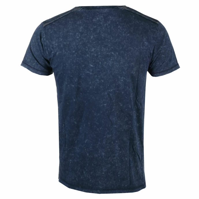 Men's T-shirt Queen - Classic Crest Snow Wash - NAVY - ROCK OFF - Image 3