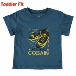 Children's T-shirt Nirvana - Kurt Cobain - NAVY - ROCK OFF