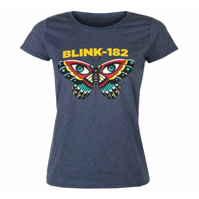 Women's T-shirt Blink 182 - Butterfly - Heather Navy