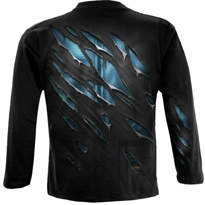 Men's T-shirt Long Sleeve SPIRAL - Superman - RIPPED - Black - Image 2