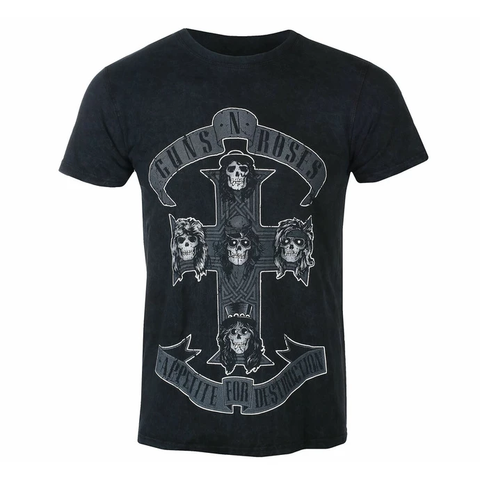Men's T-shirt Guns N' Roses - Monochrome Cross - BL Dip-Dye - ROCK OFF