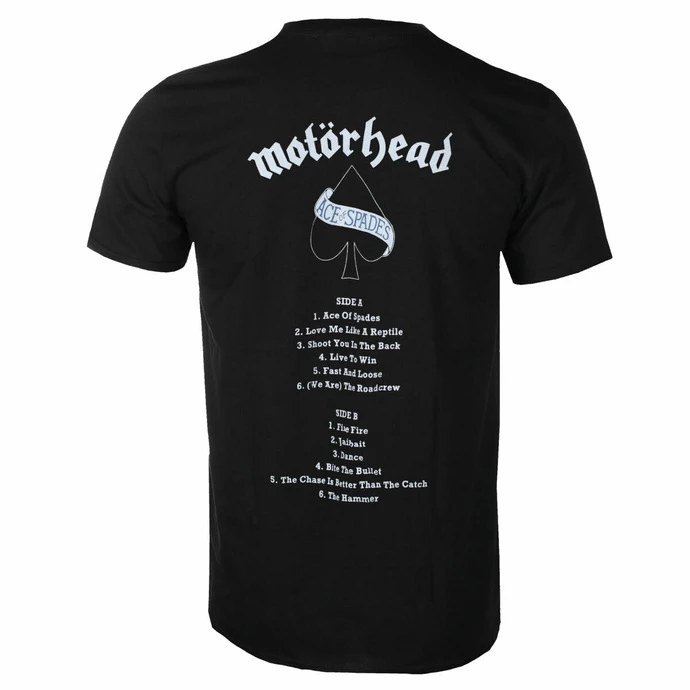 Men's T-shirt Motörhead - Ace Of Spades - Tracklist BL - ROCK OFF - Image 2