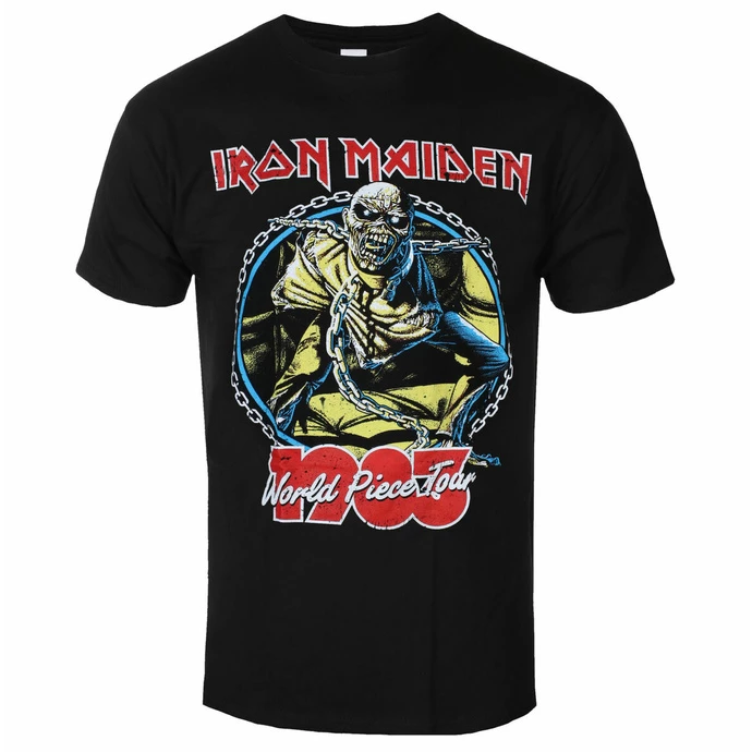 Men's T-shirt Iron Maiden - World Piece To Ur '83 V2 BL - ROCK OFF