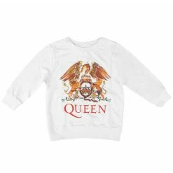 Children's T-shirt Long Sleeve Queen - Classic WHT - ROCK OFF