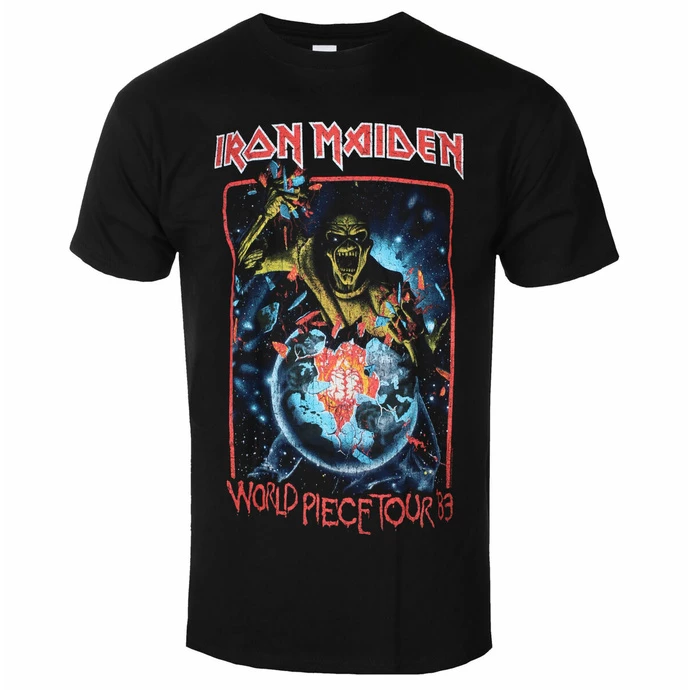 Men's T-shirt Iron Maiden - World Piece To Ur '83 V1 BL - ROCK OFF