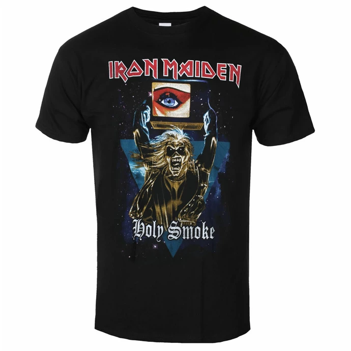 Men's T-shirt Iron Maiden - Holy Smoke Space Triangle BL - ROCK OFF