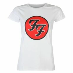 Women's T-shirt Foo Fighters - Logo WHT - ROCK OFF