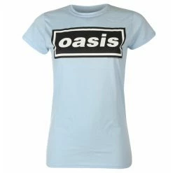 Women's T-shirt Oasis - Decca Logo Sky Blue