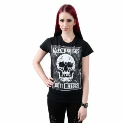 T-shirt Hardcore Women's - SKULL - METAL CHICKS DO IT BETTER