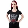 T-shirt Metal Women's Slayer - Bloody Shield - ROCK OFF