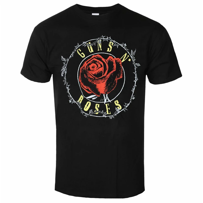 Men's T-shirt Guns N' Roses - Rose Circle Paradise City - BLACK - ROCK OFF