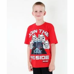 Boys' T-shirt TV MANIA - Angry Birds / Star Wars - Red