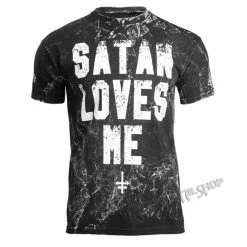 T-shirt Hardcore Men's - SATAN LOVES ME - AMENOMEN