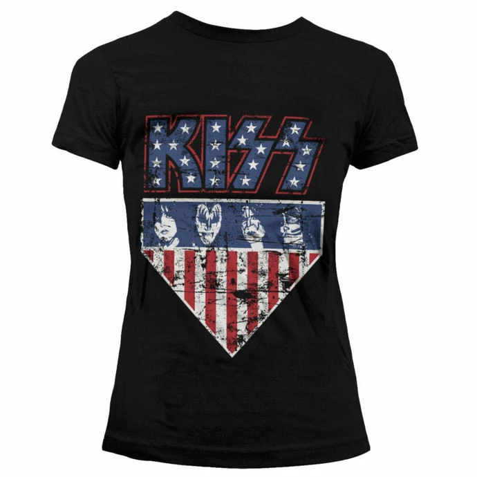 Women's T-shirt KISS - Stars & Stripes - HYBRIS