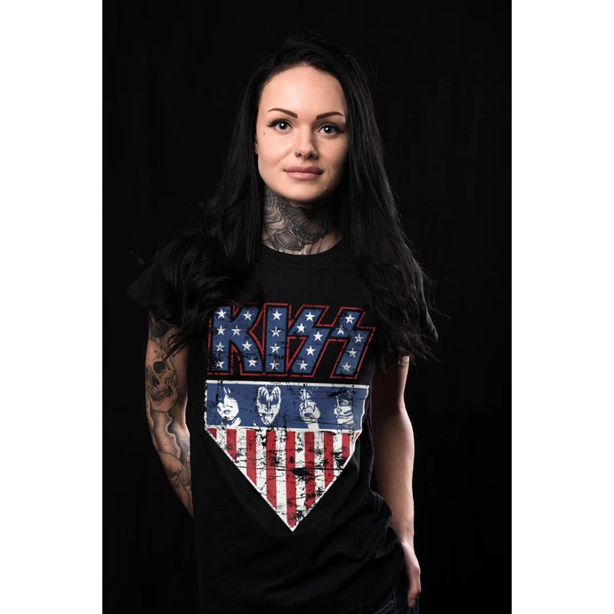 Women's T-shirt KISS - Stars & Stripes - HYBRIS - Image 2