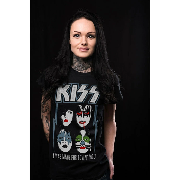 T-shirt Metal Women's Kiss - I Was Made For Lovin' You - HYBRIS - Image 2