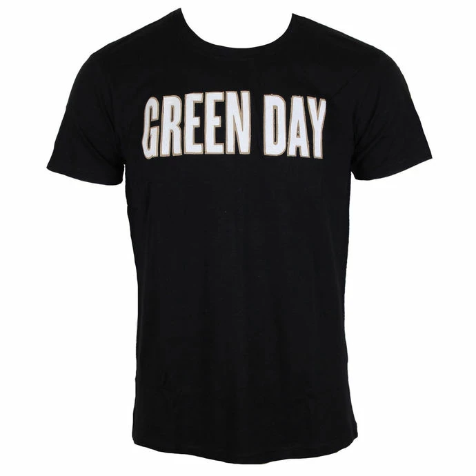 T-shirt Metal Men's Green Day - Logo & Grenade Applique Slub - ROCK OFF