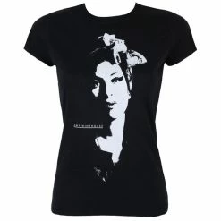 T-shirt Women Amy Winehouse - Scarf Portrait - Black
