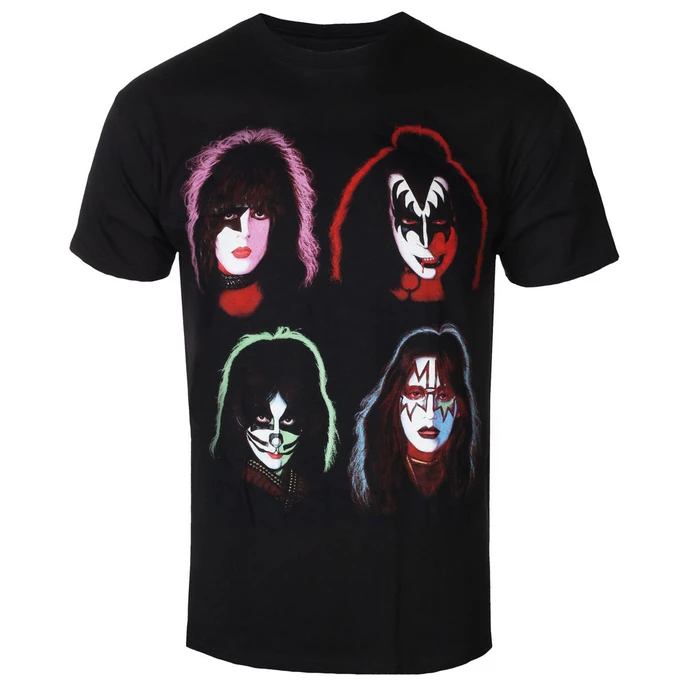 T-shirt Metal Men's Kiss - Faces - ROCK OFF