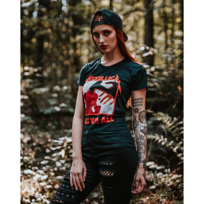 Women's T-shirt METALLICA - KILL EM ALL TRACKS - BLACK - PLASTIC HEAD - Image 3