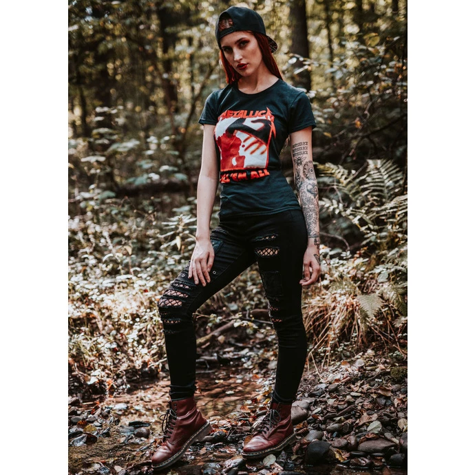 Women's T-shirt METALLICA - KILL EM ALL TRACKS - BLACK - PLASTIC HEAD - Image 4