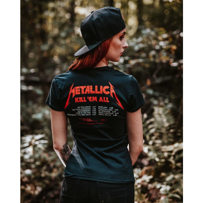 Women's T-shirt METALLICA - KILL EM ALL TRACKS - BLACK - PLASTIC HEAD - Image 2
