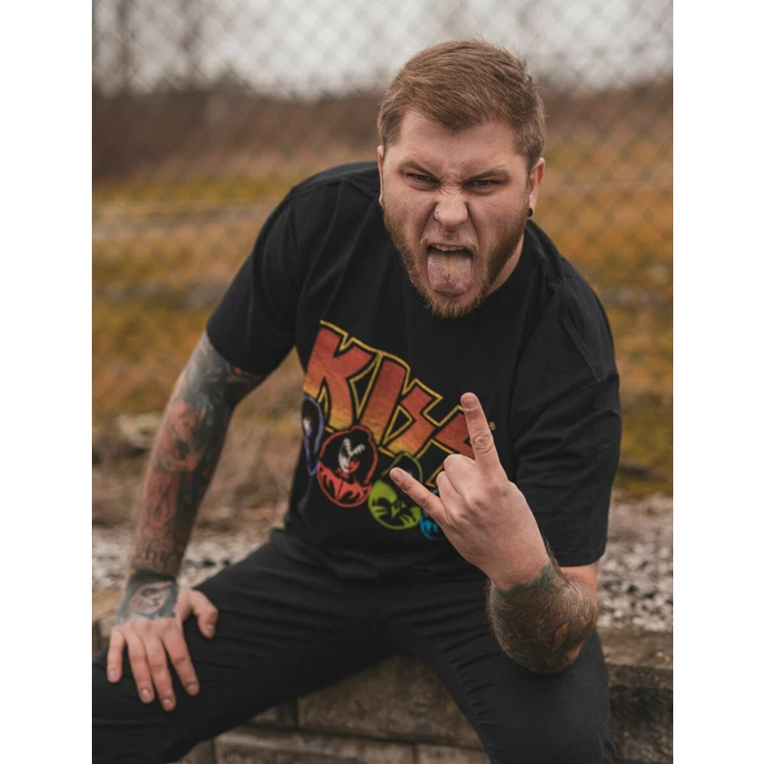 T-shirt Metal Men's Kiss - Logo - ROCK OFF - Image 2