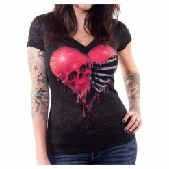 T-shirt Hardcore Women's - ANGEL RIBCAGE HEART - LETHAL THREAT