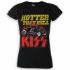 T-shirt Metal Women's Kiss - Hotter Than Hell - HYBRIS
