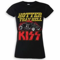 T-shirt Metal Women's Kiss - Hotter Than Hell - HYBRIS