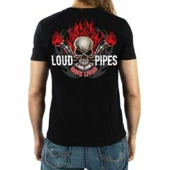 Men's T-shirt LETHAL THREAT - Loud Pipes Save Lives - Black