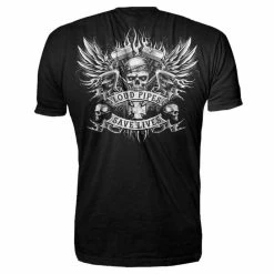 Men's T-shirt LETHAL THREAT - Loud Pipes Bandana Skull - Black