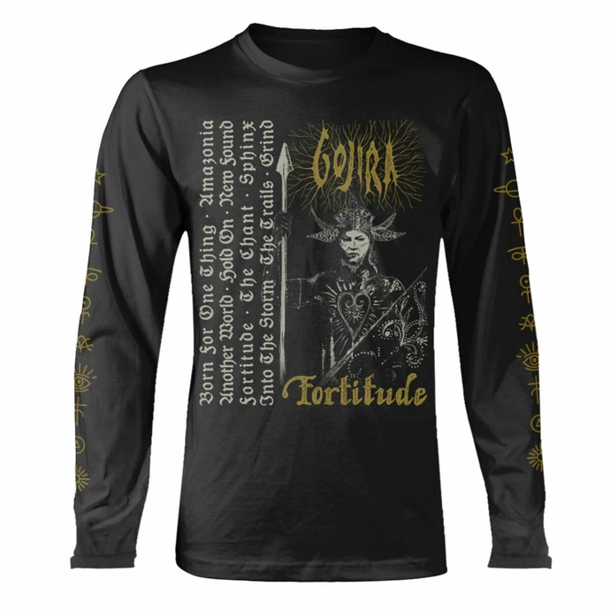 Men's T-shirt Long Sleeve GOJIRA - FORTITUDE TRACKLIST - ORGANIC - PLASTIC HEAD