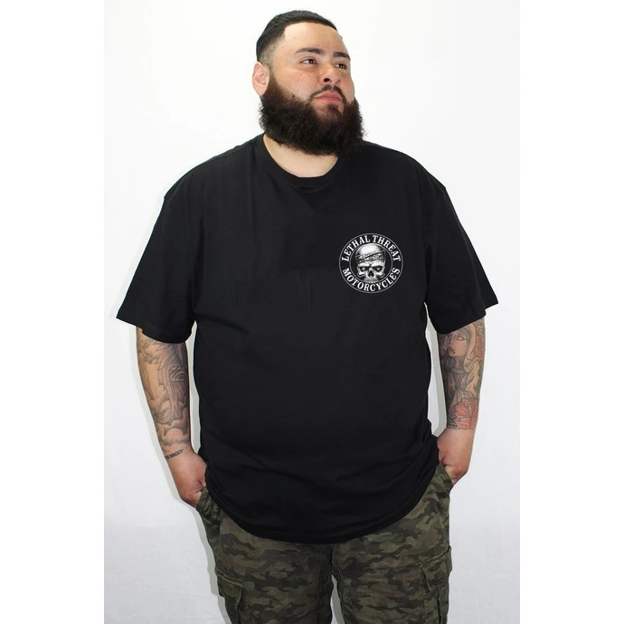 Men's T-shirt LETHAL THREAT - Loud Pipes Bandana Skull - Black - Image 5