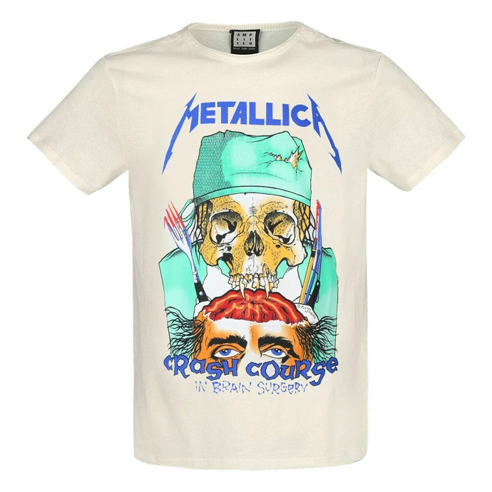 Men's T-shirt METALLICA - CRASH COURSE - VINTAGE WHITE - AMPLIFIED
