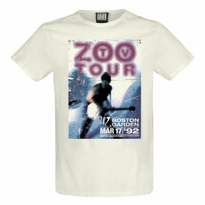 Men's T-shirt U2 - ZOO TV TOUR - VINTAGE WHITE - AMPLIFIED