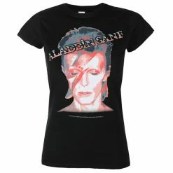 Women's T-shirt David Bowie - Aladdin Sane - BLACK - ROCK OFF