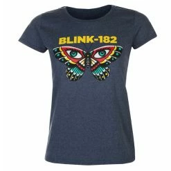 Women's T-shirt Blink 182 - Butterfly - NAVY - ROCK OFF