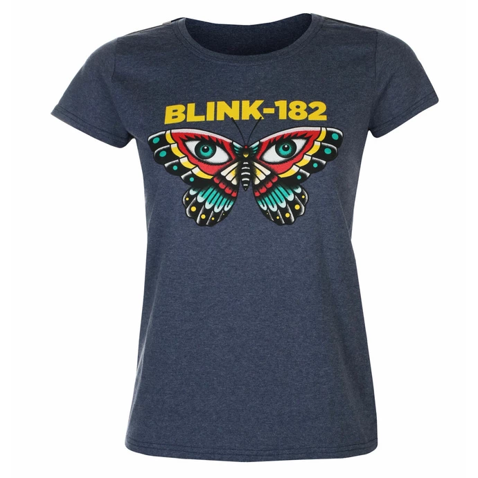 Women's T-shirt Blink 182 - Butterfly - NAVY - ROCK OFF