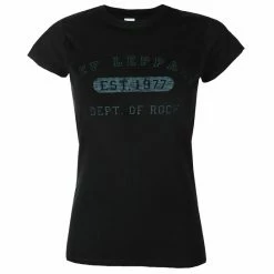 Women's T-shirt Def Leppard - Collegiate Logo - BLACK - ROCK OFF