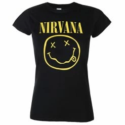 Women's T-shirt Nirvana - Yellow Smiley