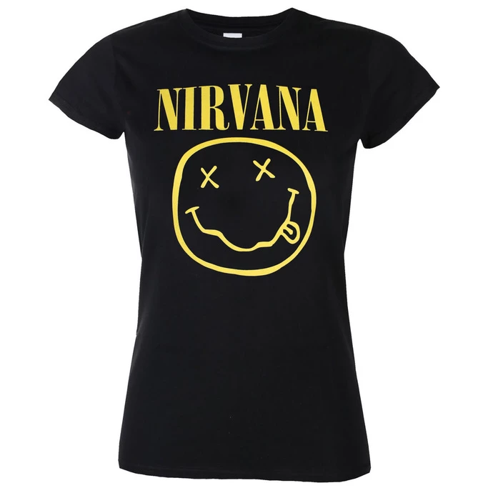 Women's T-shirt Nirvana - Yellow Smiley