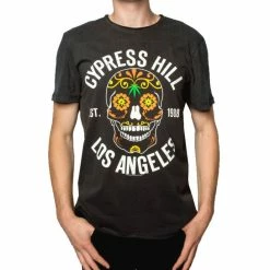 T-shirt Metal Men's Cypress Hill - FLORAL SKULL - AMPLIFIED