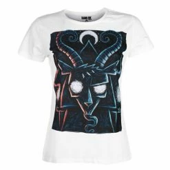 Women's T-shirt AKUMU INK - Baphomet's Curse - White