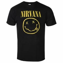 Men's T-shirt Nirvana - Yellow Smiley Flower Sniffin - ROCK OFF