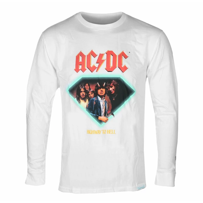 Men's T-shirt Long Sleeve DIAMOND X AC/DC - Highway To Hell - White