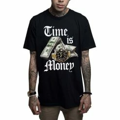Men's T-shirt MAFIOSO - TIME IS MONEY - BLK